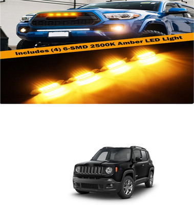 PRTEK Front Grille Running Light Car Fancy Lights FORJeepRenegade Car Fancy Lights(Black)