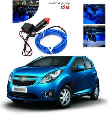 Auto Emporium Hub EL Wire Car Interior Light Ambient Neon Light For All Car Models With Adapter Car Fancy Lights(Blue)