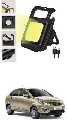 LOVMOTO Small LED Flashlight COB Rechargeable Keychain Q392 1 hrs Lantern Emergency Light(White)