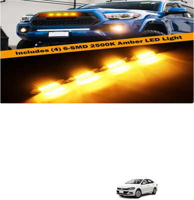 PRTEK Front Grille Running Light Car Fancy Lights FORVolkswagenVirtus Car Fancy Lights(Black)