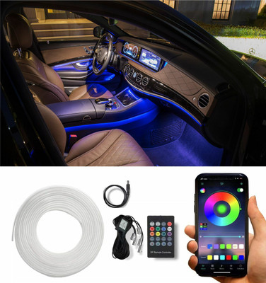 ASRYD Flexible EL Neon Strip 6M LED RGB Interior Decorative Light for Car Fancy Lights(Multicolor)