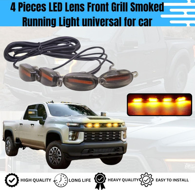 ENEMYT 4X43 4 X 4 Daytime Running Light Led Car Grill Light For Universal Car Car Fancy Lights(Yellow)