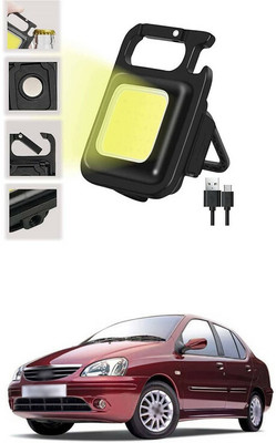 LOVMOTO Small LED Flashlight COB Rechargeable Keychain Q379 1 hrs Lantern Emergency Light(White)