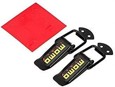 AUTO MT 2PC/Set Momo Metal Bumper Clip Car Big Boot Bonnet Side Fasteners Catch Clips Turbo Charger