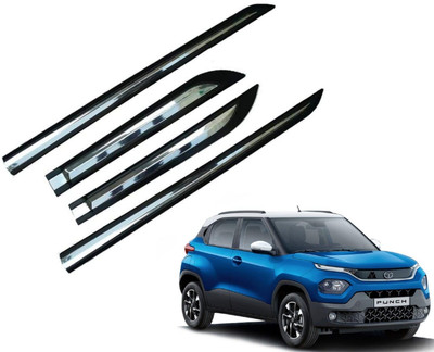 Ds enterprise Half Chrome Side Beading Moulding for Tata Punch All Models Chrome, Matte Tata NA Side Garnish