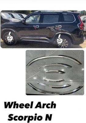 Autxin Wheel Arch Chrome Garnish Fender Trim Chrome SS Lining For Mah-indra Scorpio N Glossy, Chrome MAHINDRA New Scorpio Side Garnish