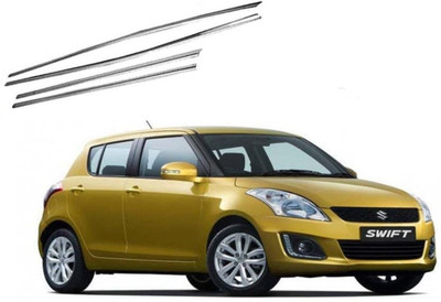 MOTOSHIELD Car Window Lower Garnish For MARUTI Swift (2012-2017) Chrome Maruti Swift Side Garnish