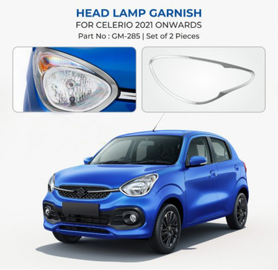 Bubu Car silver Plated chrome headlight cover for Maruti celerio 2021 Onward Chrome Maruti Celerio Front Garnish