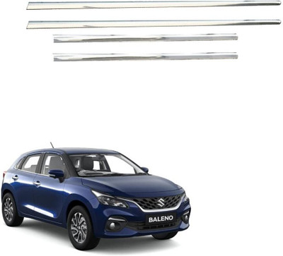 ROSHNEER ENTERPRISES Stainless Steel Chrome Finish Window Lower Garnish New Baleno(2022 onwards) /110 Chrome Maruti Baleno Side Garnish
