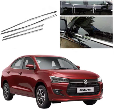 ROSHNEER ENTERPRISES Stainless Steel Chrome Finish Window Lower Garnish FOR DZIRE 2024 ONWARDS /0135 Chrome Maruti Swift Dzire Side Garnish