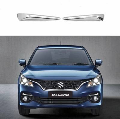CARMART Fog Lamp Chrome Trim for Baleno 2022 model latest Chrome Maruti Baleno Front Garnish
