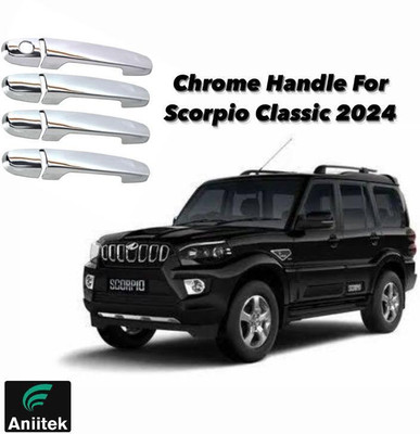 ANAYA G FULL Chrome Door Grab Handle Car Cover Side Garnish 2024 Chrome MAHINDRA Scorpio Side Garnish