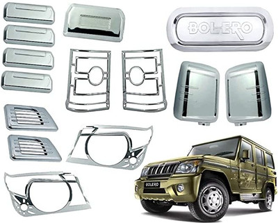 SNTP Exterior Chrome Accessories Combo Kit For Bolero (2016-2019) Set of 18Pcs Chrome Mahindra Bolero Front Garnish