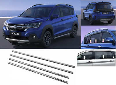 Ad chrome Stainless Steel Car Lower Window Garnish 4pcs/Set For suzuki XL-6 Glossy NA XL6 Alpha MT Petrol Side Garnish