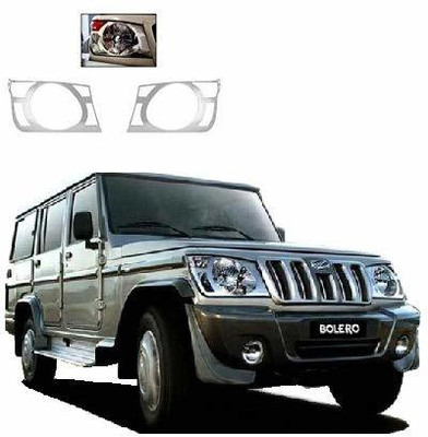 paxauto chrome Plated Headlight Frame-1 Car Exterior Accessories (Pack of 2) Chrome MAHINDRA Bolero Front Garnish