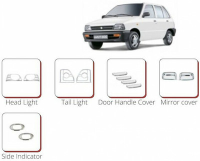 NITINMOTOR CAR GARNISH SIDE FRONT REAR CHROME FINISH Chrome NA 800 Side Garnish