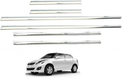 AutoZeal Lower Window Garnish (Chrome) Set of 6 For Maruti Dzire 2012 To 2014 All Model Chrome Maruti Swift Dzire 1.2L Side Garnish