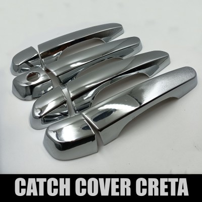 Znee Smart Door Handle Chrome Cover / Catch Cover for Hyundai Creta 2015-2019 Set of 4 Pcs. Car Grab Handle Cover