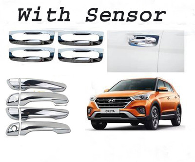 Amabu Car silver Plated chrome door handle sensor cover Car Grab Handle Cover