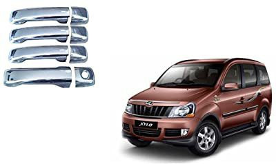 guruji system Door Handle Chrome/Catch Cover Compatible With Mahindra Xylo (Set of 8 Pcs.) Car Grab Handle Cover