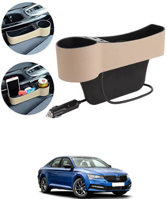 MSNP Seat Gap Organizer Front Seat with Stroge Funtion & Usb Ports For Car 211 Car Side Seat Catcher(0 L)