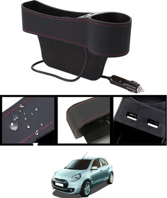 MSNP Seat Gap Organizer Front Seat With USB Ports ,Cup,Phone,Key,Coin Holder 172 Car Side Seat Catcher(0 L)