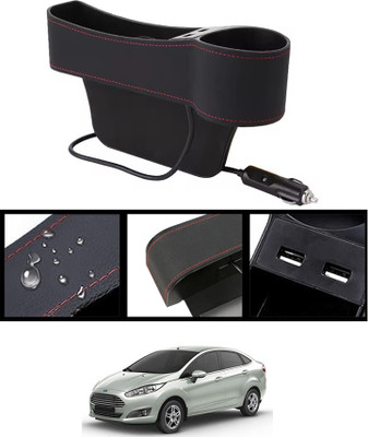 ABJD Side Seat Car Pocket Organizer With 2USB Port & Scoket For Fiesta-Ford-2008 Car Side Seat Catcher(0 L)