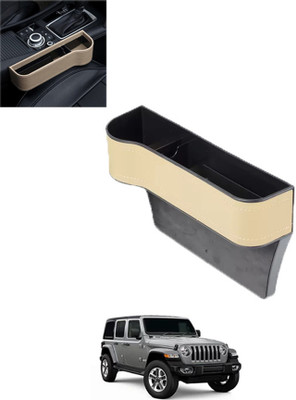 MSNP Front Seat Gap Filler Organizer With Cup Holder & Stroge Function For Car 253 Car Side Seat Catcher(0 L)