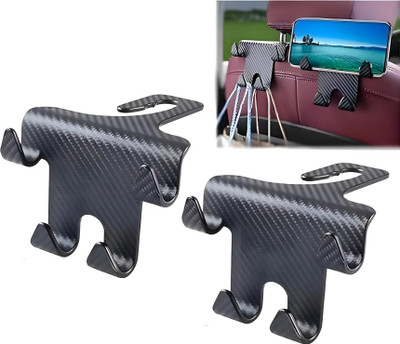 Jinila Multifunctional Car Seat Headrest Hanger Universal Seat Hooks for Hanging(2 Pcs) Car Multi Pocket(20 L)