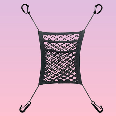 Vorxis 3-Layer Car Mesh Organizer, Seat Back Net Bag, Automotive Seat Back Organizers, Car Multi Pocket(1 L)