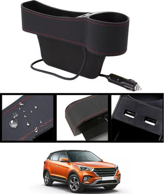 MATIES Seat Gap Organizer Front Seat With USB Ports ,Cup,Phone,Key,Coin Holder 59 Car Side Seat Catcher(0 L)