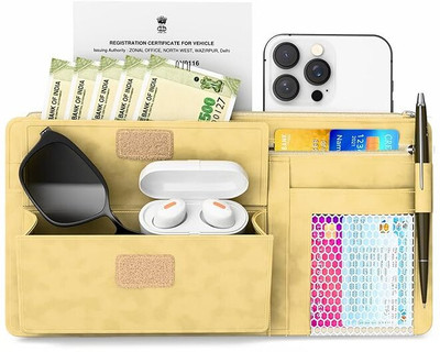 Fedus Pack of 2 Premium Car Sun Visor Organizer and Storage Car Document Holder Car Multi Pocket(0 L)