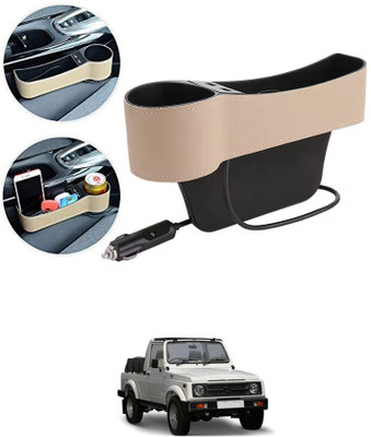 MSNP Seat Gap Organizer Front Seat with Stroge Funtion & Usb Ports For Car 107 Car Side Seat Catcher(0 L)