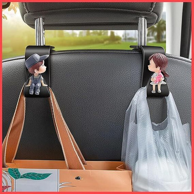 Wolpin Car Backseat Headrest Hook/Hanger Universal Durable Organiser Car Side Seat Catcher(1 L)
