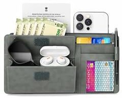 Fedus Pack of 2 Premium Car Sun Visor Organizer and Storage Car Document Holder Car Multi Pocket(0 L)