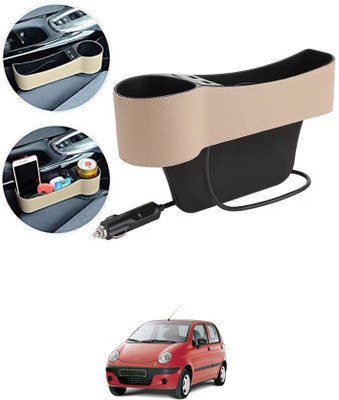 MSNP Seat Gap Organizer Front Seat with Stroge Funtion & Usb Ports For Car 150 Car Side Seat Catcher(0 L)