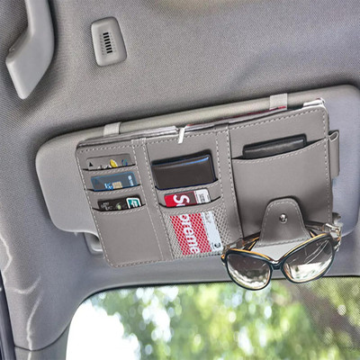 Modinity Car Sun Visor Organizer Multi-Function Car Space with Multi-Pocket Net Zipper Car Storage Bag(1 L)