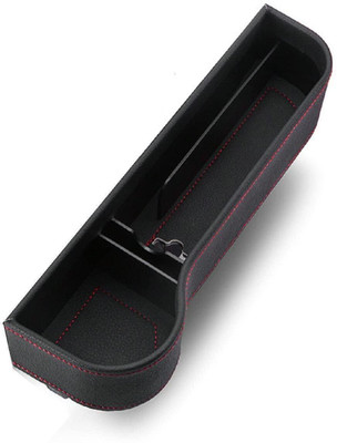 Saveeasy Car Seat Gap Filler Organizer Car Seat Organizer Leather Gap Storage Box for Car Car Side Seat Catcher(0 L)