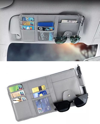 SIDGO Car Sun Visor Sunglasses Card Document Multi Pocket Storage Organizer Car Multi Pocket(1 L)