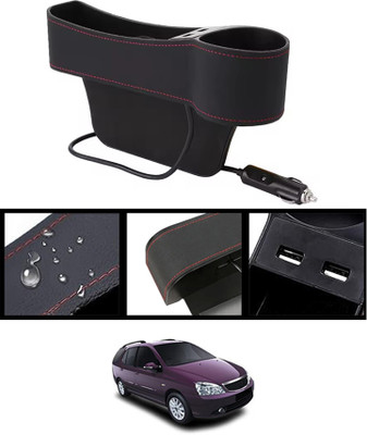 ABJD Side Seat Car Pocket Organizer With 2USB Port & Scoket For Indigo Marina-2004 Car Side Seat Catcher(0 L)