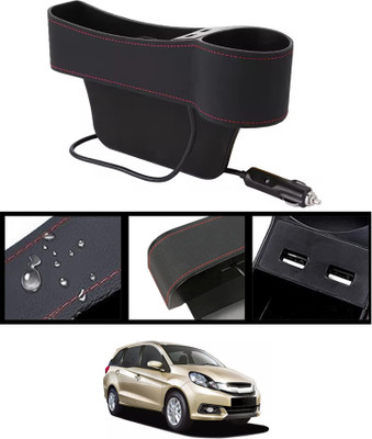 MATIES Seat Gap Organizer Front Seat With USB Ports ,Cup,Phone,Key,Coin Holder 153 Car Side Seat Catcher(0 L)