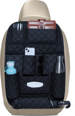 Neodrift 7D PREMIUM Car Seat Organizer | PU Leather with Folding Meal Tray and 10 Pockets Car Multi Pocket(5 L)