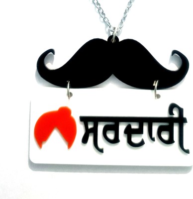 GXYS Both Side Sardari in Punjabi Language with Moustache Turban Car Hanging Ornament(Pack of 1)