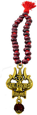 AFH Lord Shiva Om Namah Shivay Car Mirror Charm Decorative Hanging Ornament Car Hanging Ornament(Pack of 1)
