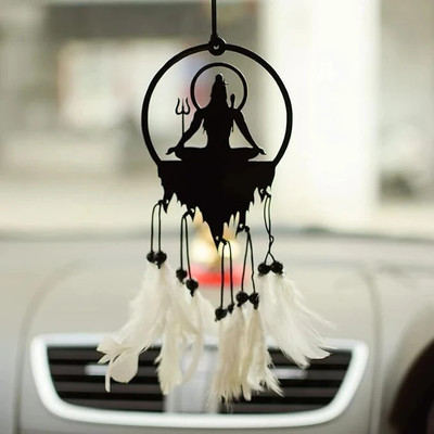 MH VILLA Lord Shiva Car Hanging Car Rear View Mirror Decor Car Hanging Ornament(Pack of 1)