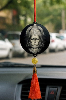f-studio Hanuman ji Acrylic Car Hanging Double Sided Religious Decor | Laser Engraved Car Hanging Ornament(Pack of 1)