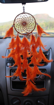suukoon handmates orange 4 inch car Car Hanging Ornament(Pack of 1)