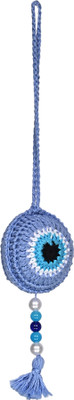 Tantra Handmade Cotton Hanging Charm- Protection Charm for Car and Home Decor, Blue Car Hanging Ornament(Pack of 1)