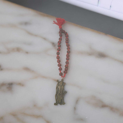 Sullery Hindu God Shree Ram Bronze with Red Sandalwood Mala Car Hanging CH24 Car Hanging Ornament(Pack of 1)