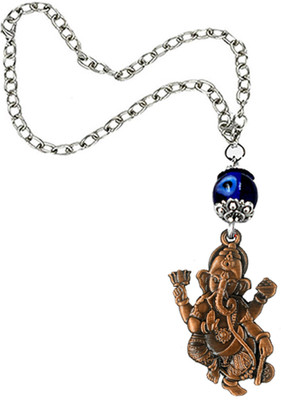 AFH Lord Ganesh Gajanan Copper Evil Eye Religious Car Hanging Charm Ornament Car Hanging Ornament(Pack of 1)
